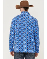 RANK 45® Men's Shadow Southwestern Print 1/4 Zip-Front Fleece Pullover