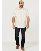 Brothers and Sons Men's Large Plaid Short Sleeve Button Down Western Shirt