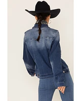 Shyanne Women's Henderson Medium Wash Button Down Denim Jacket