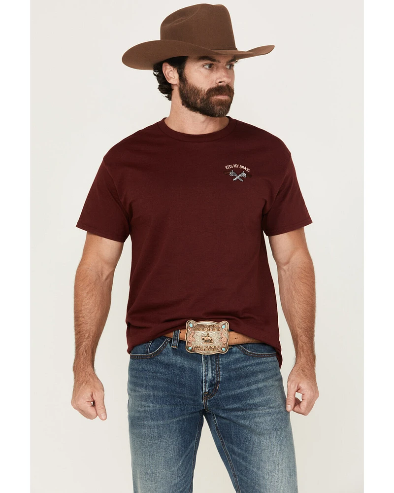 Riot Society Men's Boot Barn Exclusive Kiss My Brass Embroidery Short Sleeve T-Shirt