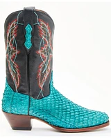 Dan Post Women's Exotic Seabass Skin Western Boots - Square Toe