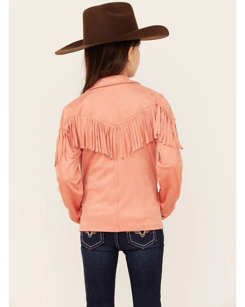 Shyanne Girls' Juniper Faux Suede Fringe Jacket
