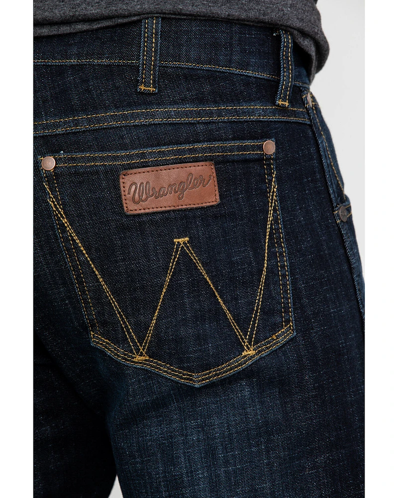 Wrangler Retro Men's Dax Dark Stretch Slim Bootcut Jeans - Long