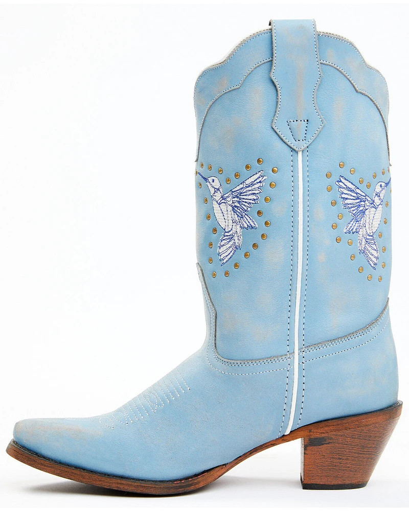 Laredo Women's Joy 11" Hummingbird Embroidered Western Boot - Square Toe