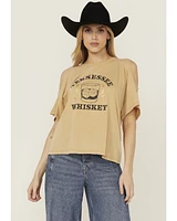 White Crow Women's Tennessee Whiskey Cold Shoulder Short Sleeve Graphic Tee