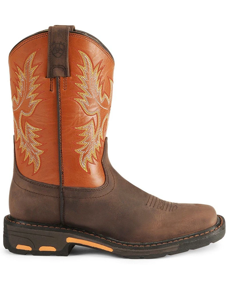 Ariat Boys' Earth WorkHog® Western Boots - Broad Square Toe