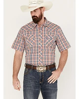 Wrangler Men's Fashion Plaid Print Short Sleeve Snap Western Shirt