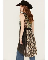 Miss Me Women's Sequins High Low Vest