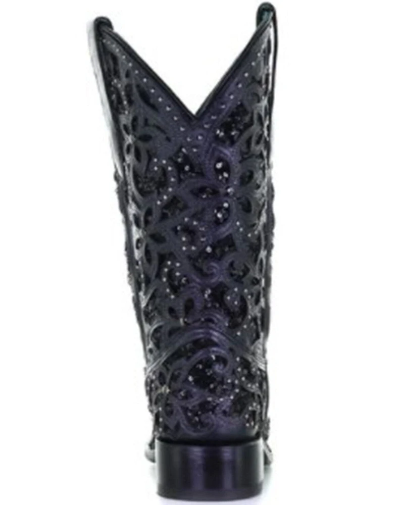 Corral Women's Inlay Embroidered & Stud Cowgirl Boots - Square Toe