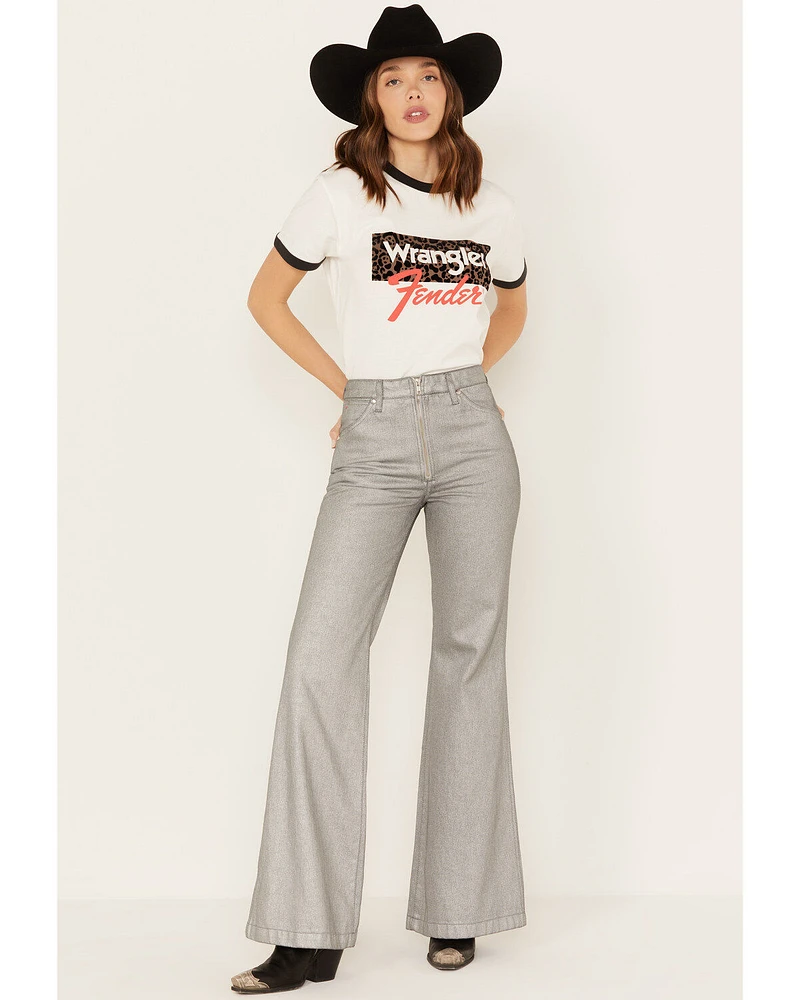 Wrangler X Fender Women's Metallic Wanderer Flare Jeans