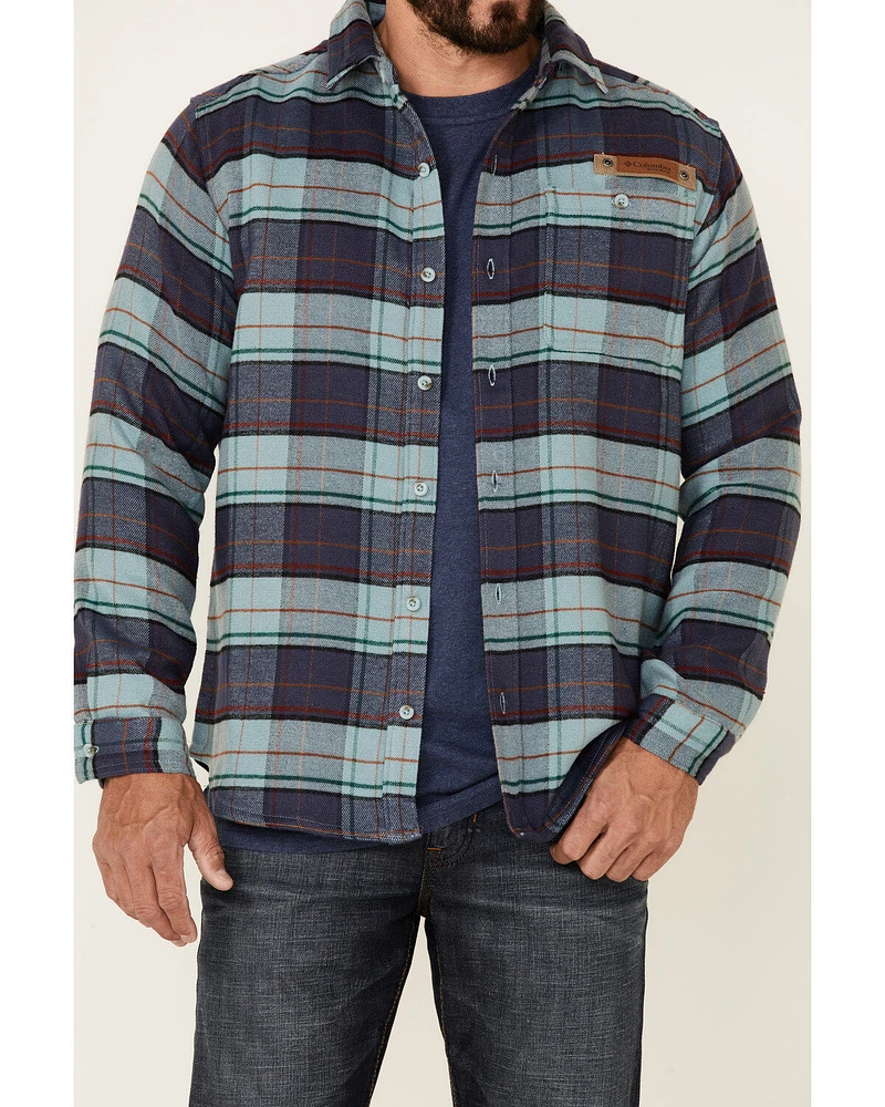 Columbia Men's Plaid Roughtail Heavyweight Button Down Western Flannel Shirt