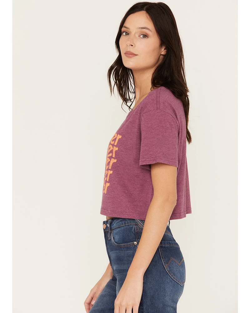 Wrangler Women's Trippy Boxy Cropped Graphic Tee
