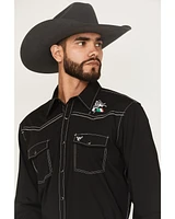 Cowboy Hardware Men's Boot Barn Exclusive Mexico Flag And Bull Long Sleeve Snap Stretch Western Shirt
