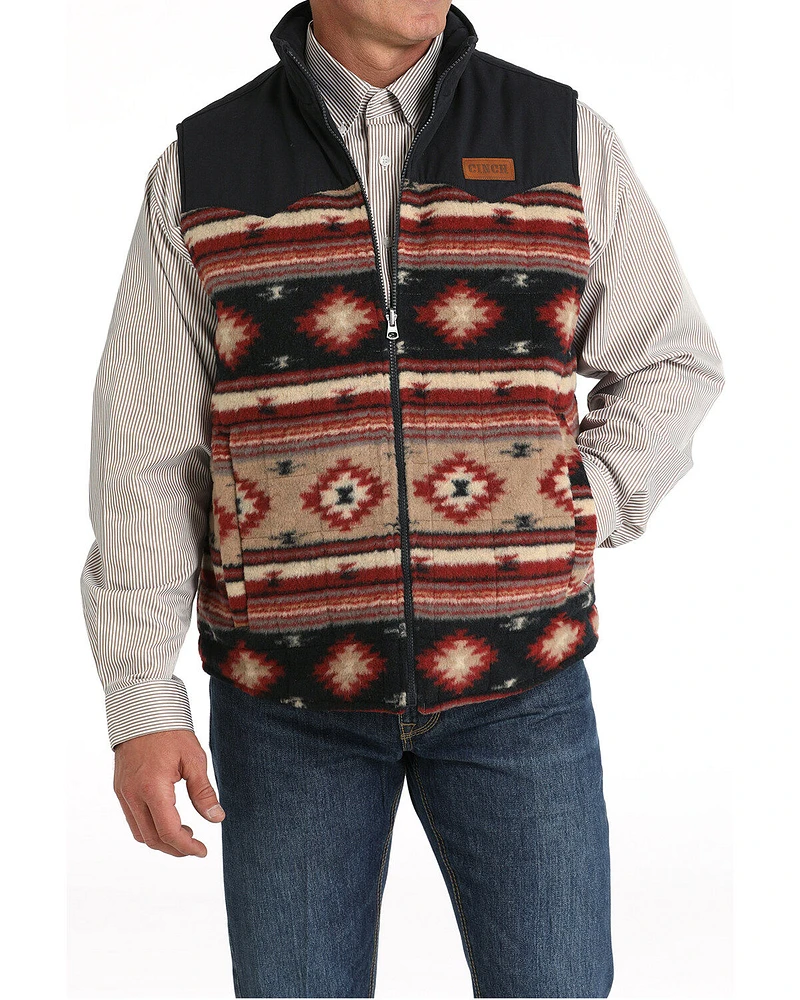 Cinch Men's Reversible Southwestern Print Quilted Vest