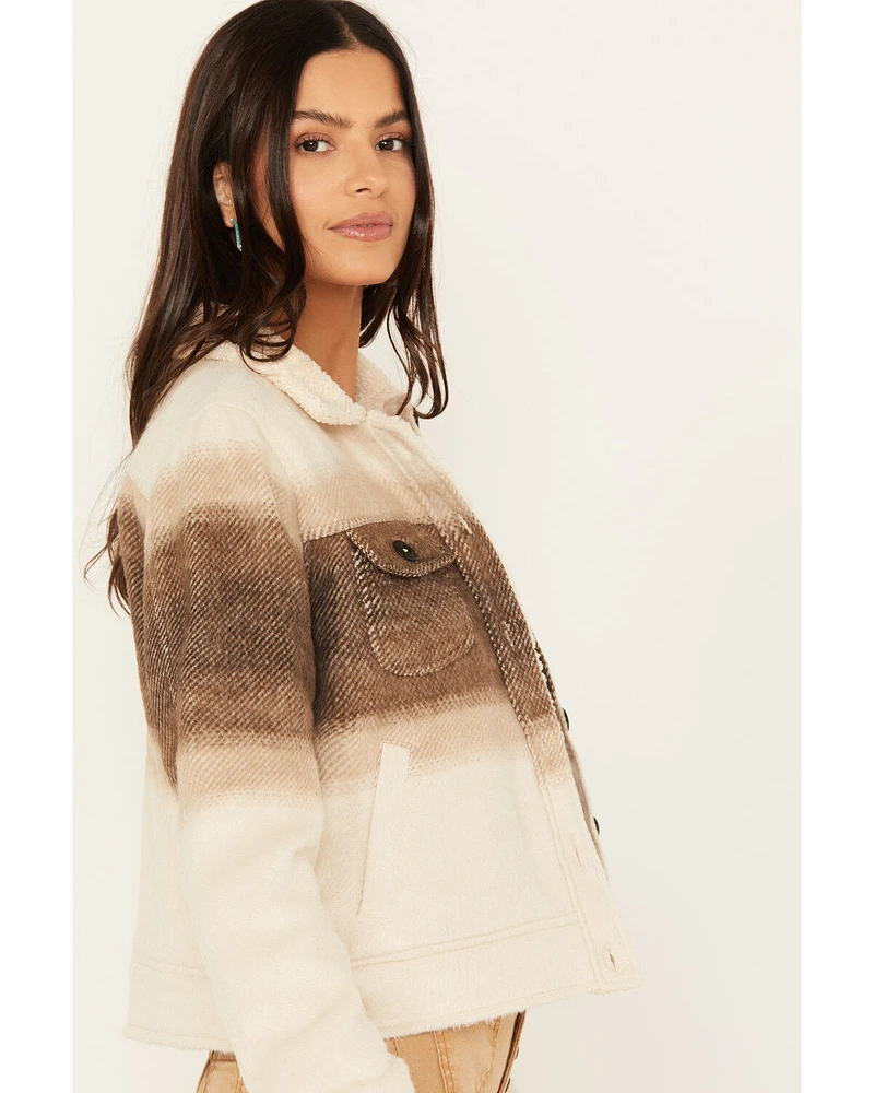 Rock & Roll Denim Women's Ombre Sherpa Jacket