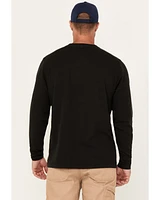 Lucky Brand Workwear Men's Slub Thermal Long Sleeve Pocket Henley Shirt