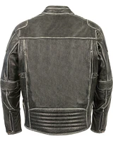 Milwaukee Leather Men's Vintage Distressed Triple Vented Jacket - 5X