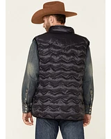 Cody James Core Men's Heather Charcoal Midnight Heat Sealed Zip-Front Puffer Vest