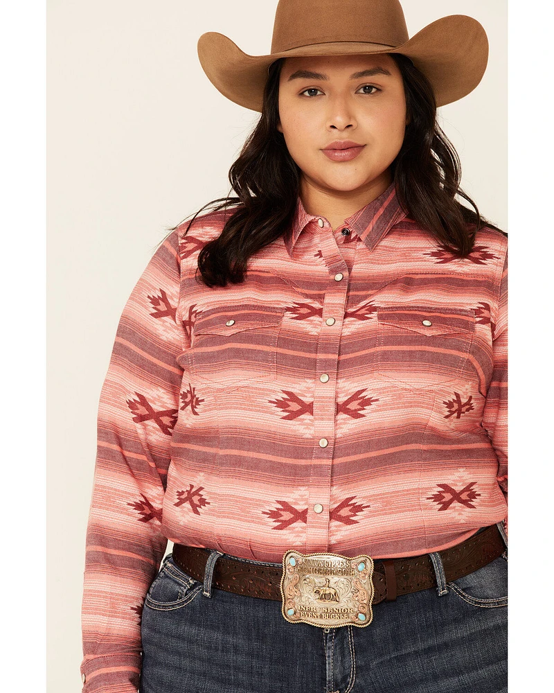 Ariat Women's Adorable Serape Print Long Sleeve Snap Western Core Shirt - Plus