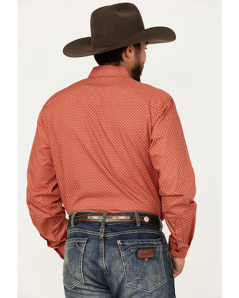 Cinch Men's Geo Print Long Sleeve Button-Down Western Shirt