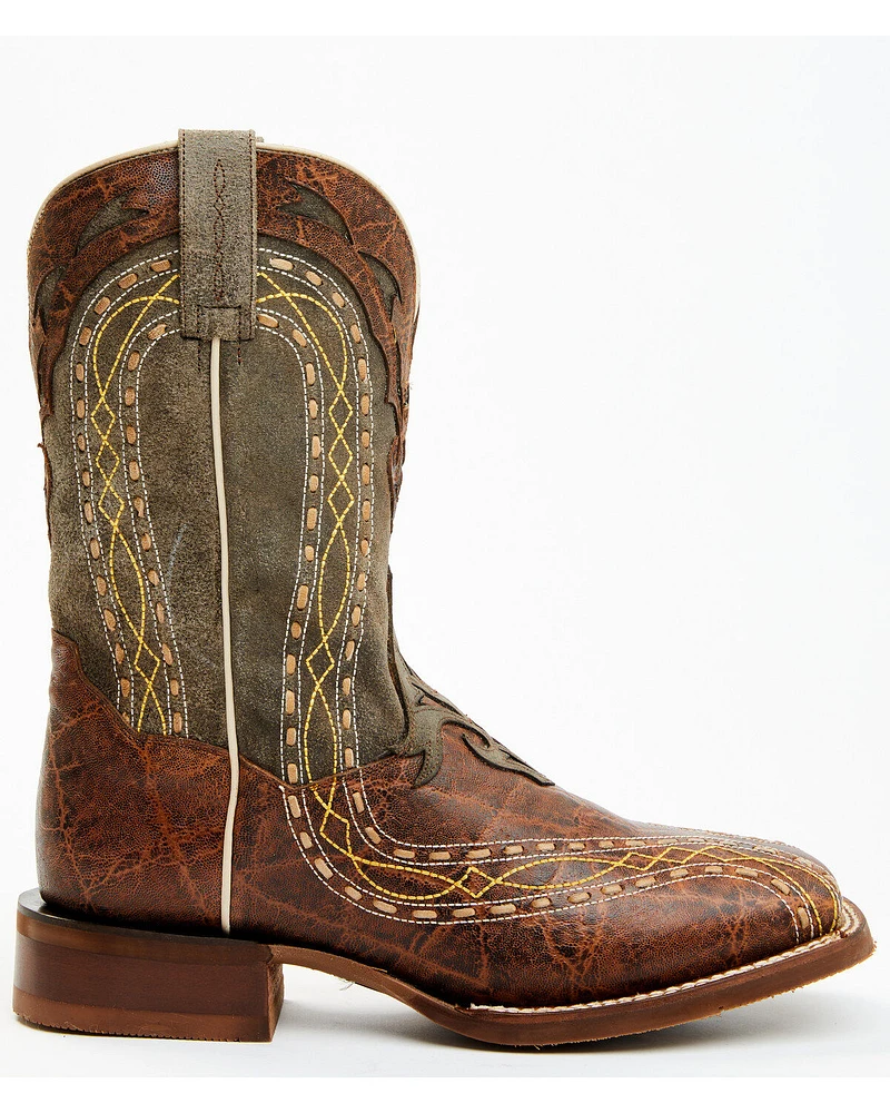 Dan Post Men's Inlay Embroidered Western Performance Boots - Broad Square Toe