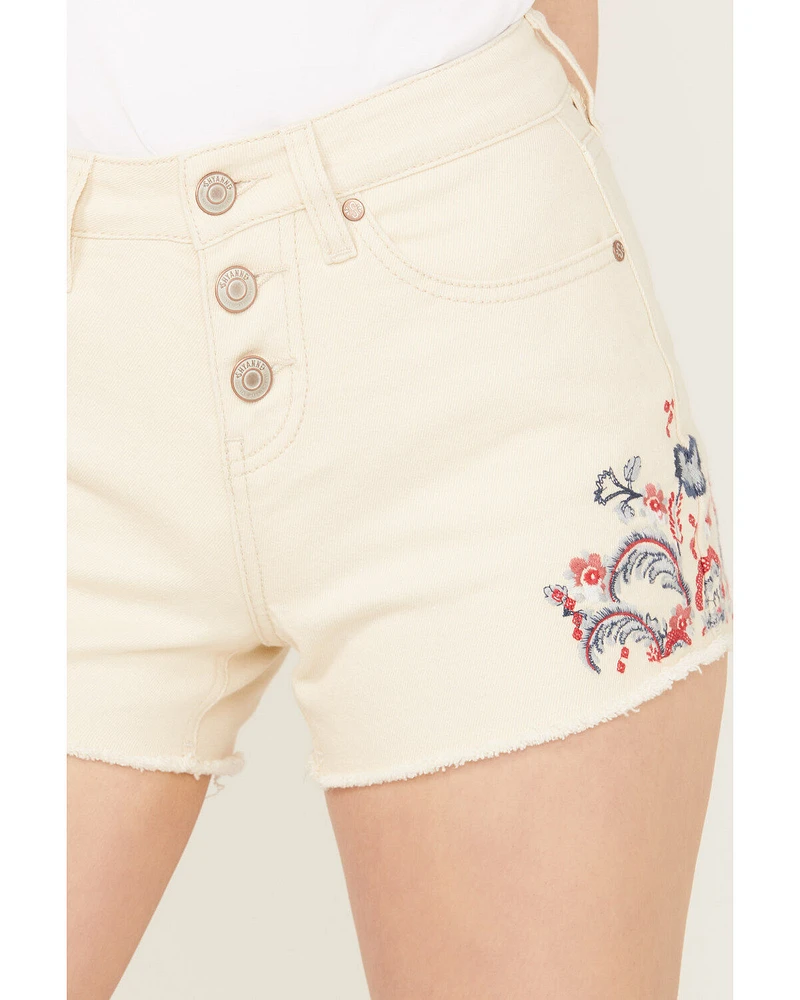Shyanne Women's Mid Rise Americana Embroidered Shorts