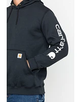 Carhartt Men's Loose Fit Midweight Logo Sleeve Graphic Hooded Sweatshirt