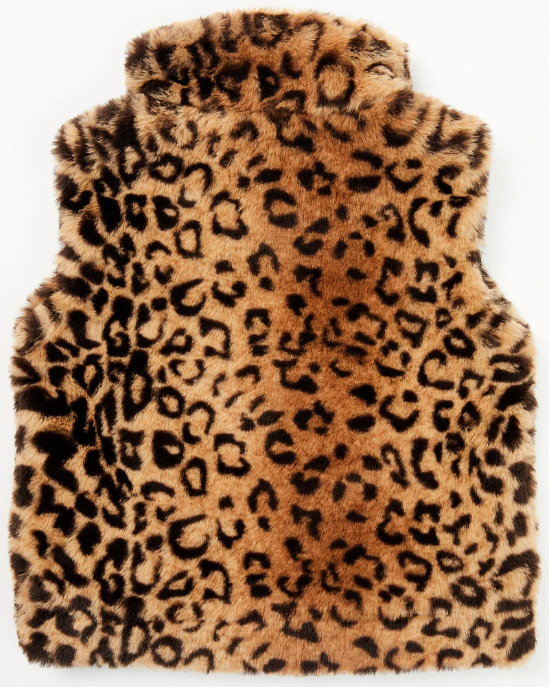 Urban Republic Toddler Girls' Jaguar Print Faux Fur Vest