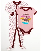 Shyanne Infant Girls' Rodeo Horse & Floral Paisley Sleep Set - 2-Piece