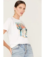 Wrangler Women's Boot Barn Exclusive Sunset Cactus Logo Graphic Tee