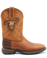 Brothers and Sons Men's Skull Western Performance Boots - Broad Square Toe