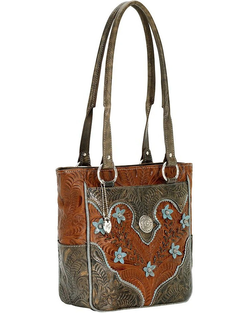 American West Desert Flower Zip Top Tote