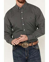 Resistol Men's Troy Geo Print Long Sleeve Button-Down Western Shirt