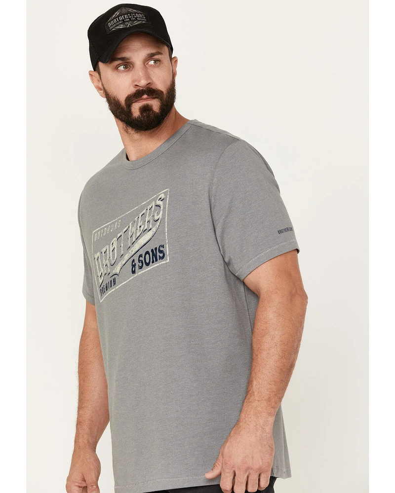 Brothers and Sons Men's Outdoors Logo Short Sleeve Graphic T-Shirt