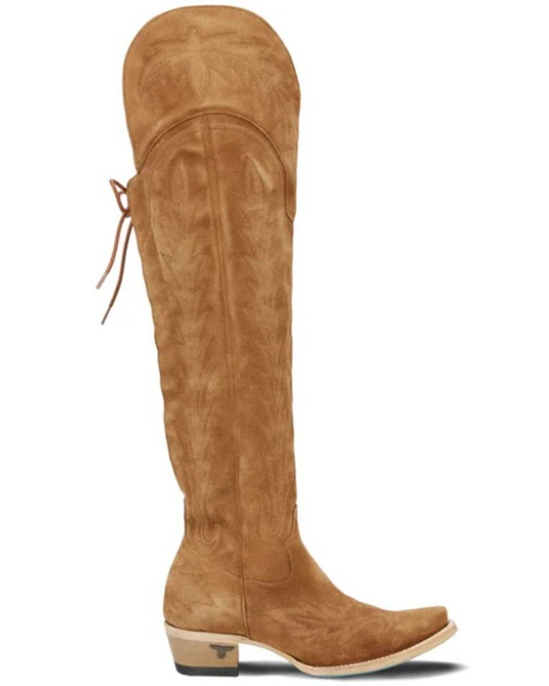 Lane Women's Lexington Suede Over The Corset Western Boots - Snip Toe