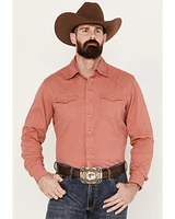 Wrangler Retro Men's Premium Solid Long Sleeve Snap Western Shirt