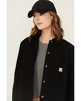 Carhartt Women's Rugged Flex® Loose Fit Heavyweight Duck Long Sleeve Button-Down Work Shirt