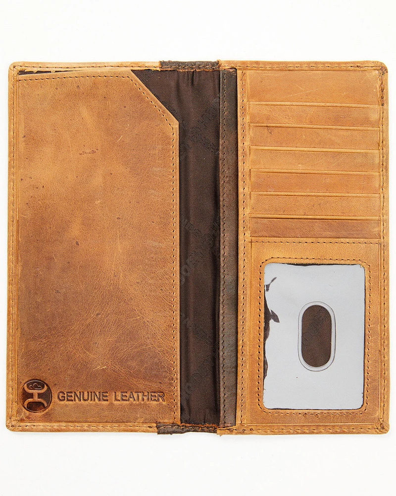 Hooey Men's Brown Logo Embossed Rodeo Wallet
