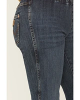 Wrangler X Lainey Wilson Girls' Dark Wash Bell Bottom Flare Stretch Denim Jeans