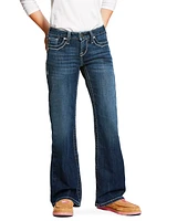 Ariat Girls' Dark Wash Entwined Dresden Stretch Slim Bootcut Jeans