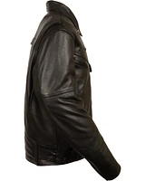 Milwaukee Leather Men's Side Set Belt Utility Pocket Motorcycle Jacket - 4X