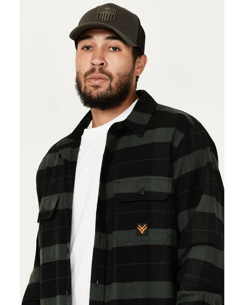 Hawx Men's Flannel Button-Down Work Shirt