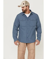 Brothers and Sons Men's Dobby Performance Long Sleeve Button-Down Western Shirt