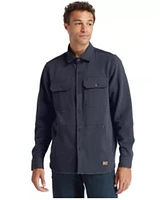 Timberland PRO Men's Solid Indigo Mill River Long Sleeve Button Down Fleece Work Shirt Jacket