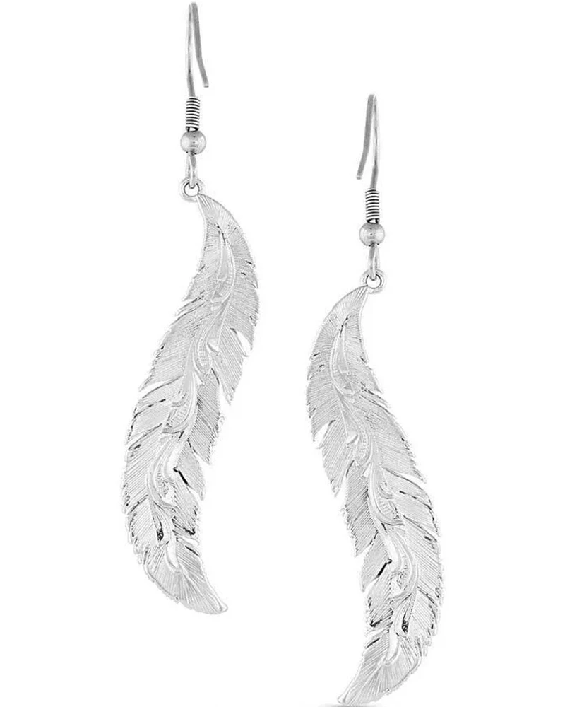 Montana Silversmiths Women's Breaking Trail Feather Earrings