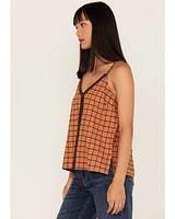 Cleo + Wolf Women's Plaid Print Flannel Tank Top