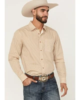 Gibson Trading Co Men's Lampshade Geo Print Long Sleeve Button-Down Stretch Western Shirt