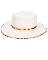 San Diego Hat Company Women's Snowfall Felt Boater Hat