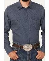 Cody James Men's Old West Checkered Print Long Sleeve Snap Western Shirt