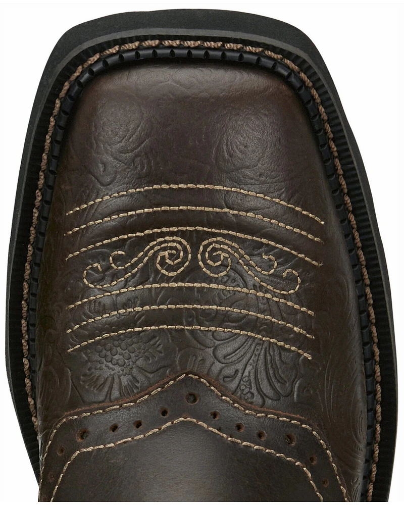 Justin Women's Mandra Brown Western Boots - Square Toe